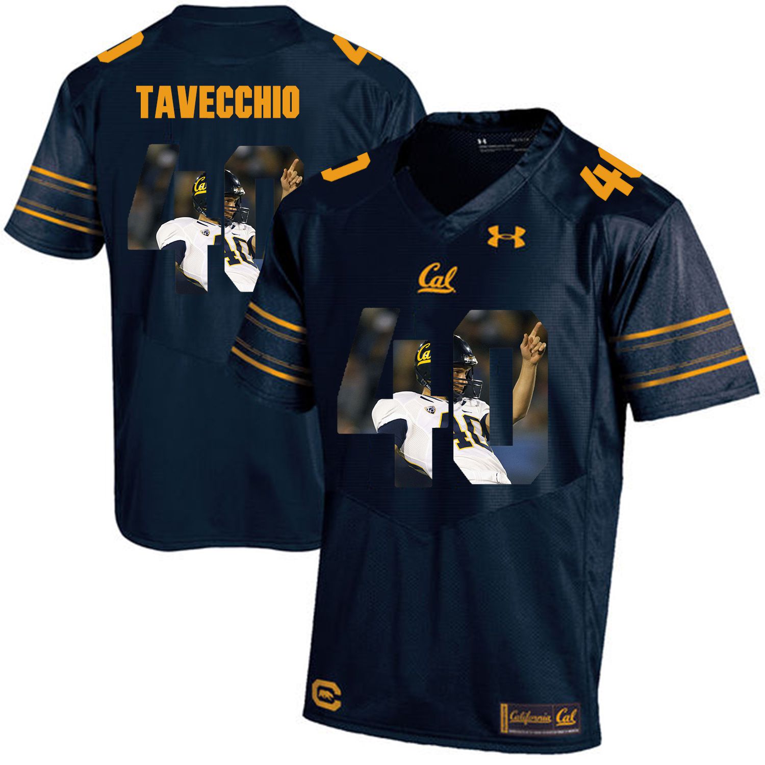 Men California Golden Bears #40 Giorgio Tavecchio Dark blue Customized NCAA Jerseys1